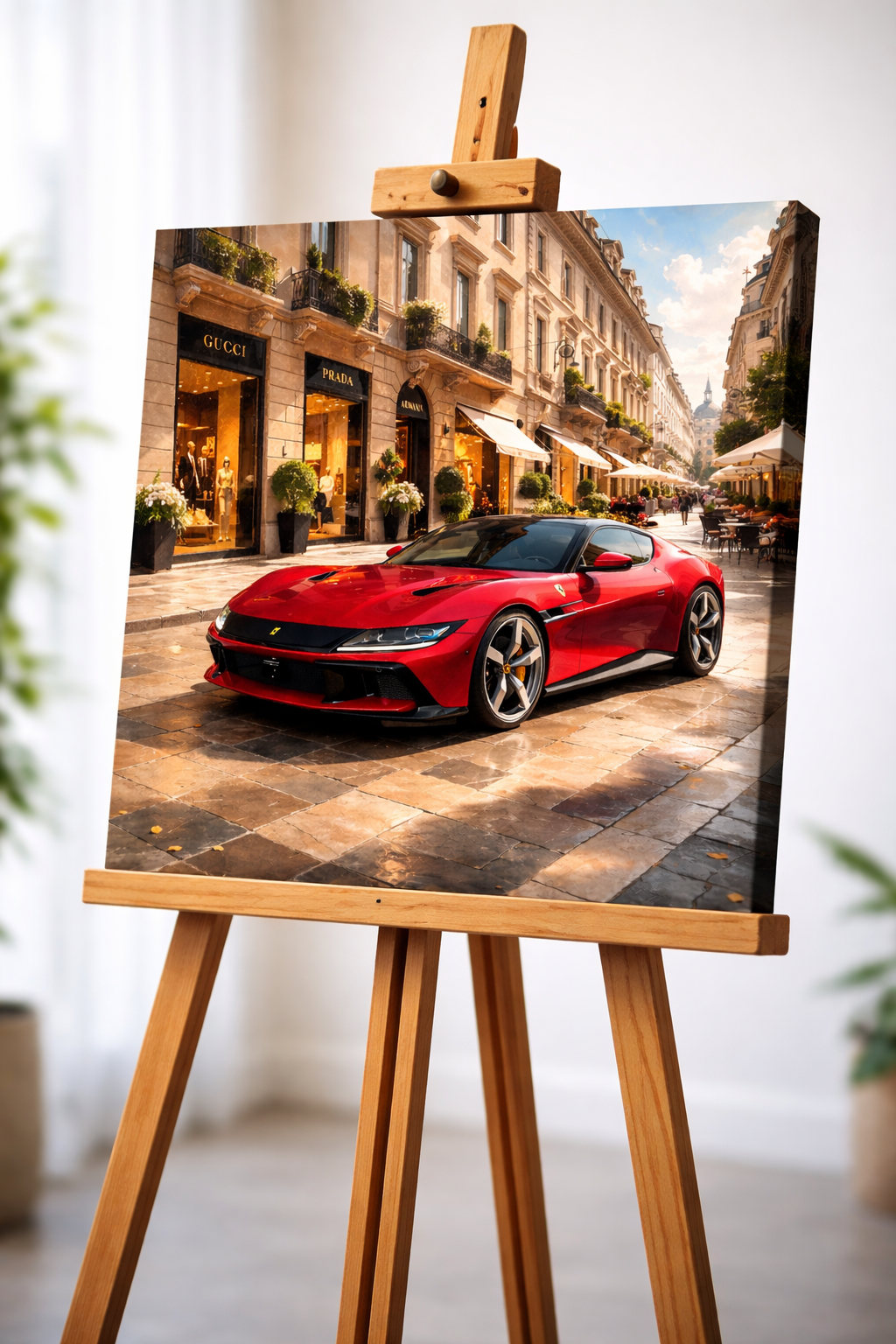 Limitierter Kunstdruck Porsche in moderner Kunstinterpretation